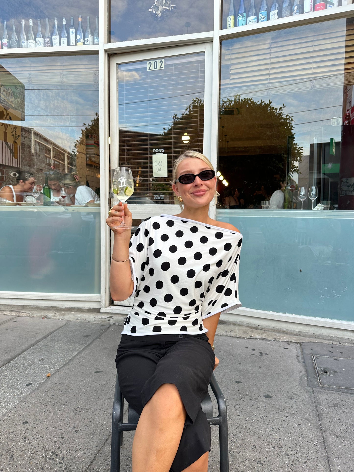 Polka dot top