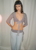 LIQUORICE TIE TOP